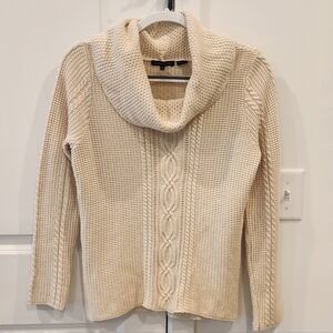 JEANNE PIERRE Cream Cowl Neck Sweater